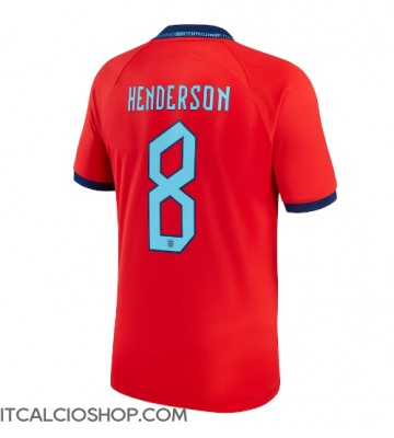 Inghilterra Jordan Henderson #8 Seconda Maglia Mondiali 2022 Manica Corta